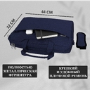 Сумка для ноутбука WorkBag, с защитой от воды, с креплением на чемодан, 15-17 дюймов, синяя для нанесения логотипа