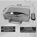 Сумка для ноутбука WorkBag, с защитой от воды, с креплением на чемодан, 15-17 дюймов, серая для нанесения логотипа