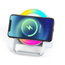 Беспроводная Bluetooth колонка U-Tone RGB c функцией беспроводной зарядки 15W, белый для нанесения логотипа