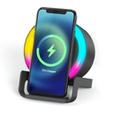 Беспроводная Bluetooth колонка U-Tone RGB c функцией беспроводной зарядки 15W, черный для нанесения логотипа