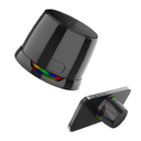 Магнитная беспроводная Bluetooth колонка-подставка Wave 5W, черная для нанесения логотипа