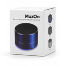 Беспроводная Bluetooth колонка MuzOn, синий для нанесения логотипа