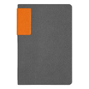 Ежедневник Flexy Star Sivilia Grey Edition Color А5, серо-оранжевый, недатированный в гибкой обложке для нанесения логотипа