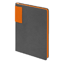 Ежедневник Flexy Star Sivilia Grey Edition Color А5, серо-оранжевый, недатированный в гибкой обложке для нанесения логотипа