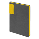 Ежедневник Flexy Star Sivilia Grey Edition Color А5 серо-желтый, недатированный в гибкой обложке для нанесения логотипа
