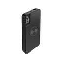 Внешний аккумулятор gPro QI, с беспроводной зарядкой 10000 mAh, черный для нанесения логотипа