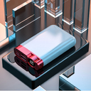 Внешний аккумулятор Strom, 10000 mAh, красный для нанесения логотипа