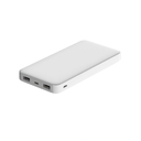 Внешний аккумулятор Polus, 10000 Mah, софт-тач покрытие, белый для нанесения логотипа