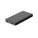 Внешний аккумулятор Polus, 10000 Mah, софт-тач покрытие, черный для нанесения логотипа