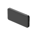 Внешний аккумулятор Polus, 10000 Mah, софт-тач покрытие, черный для нанесения логотипа