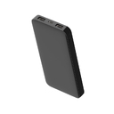 Внешний аккумулятор Polus, 10000 Mah, софт-тач покрытие, черный для нанесения логотипа