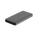Внешний аккумулятор Polus, 10000 Mah, софт-тач покрытие, черный для нанесения логотипа