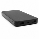 Внешний аккумулятор Polus, 10000 Mah, софт-тач покрытие, черный для нанесения логотипа