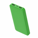 Внешний аккумулятор Polus, 10000 Mah, софт-тач покрытие, зеленый для нанесения логотипа