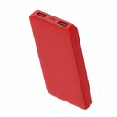 Внешний аккумулятор Polus, 10000 Mah, софт-тач покрытие, красный для нанесения логотипа