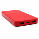 Внешний аккумулятор Polus, 10000 Mah, софт-тач покрытие, красный для нанесения логотипа