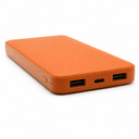 Внешний аккумулятор Polus, 10000 Mah, софт-тач покрытие, оранжевый для нанесения логотипа