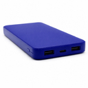 Внешний аккумулятор Polus, 10000 Mah, софт-тач покрытие, синий для нанесения логотипа