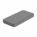 Внешний аккумулятор Polus, 10000 Mah, софт-тач покрытие, серый для нанесения логотипа