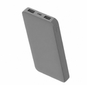Внешний аккумулятор Polus, 10000 Mah, софт-тач покрытие, серый для нанесения логотипа