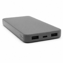 Внешний аккумулятор Polus, 10000 Mah, софт-тач покрытие, серый для нанесения логотипа
