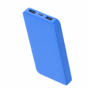 Внешний аккумулятор Polus, 10000 Mah, софт-тач покрытие, светло синий для нанесения логотипа