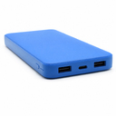 Внешний аккумулятор Polus, 10000 Mah, софт-тач покрытие, светло синий для нанесения логотипа