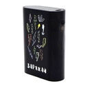 Внешний аккумулятор в металлическом корпусе Wōdan, сенсорный, 10000mAh, черный для нанесения логотипа