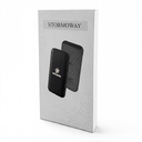 Внешний аккумулятор Stormoway, 10000 mAh с беспроводной зарядкой, черный для нанесения логотипа