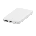 Внешний аккумулятор Fluffy, 5000 Mah, белый для нанесения логотипа