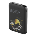 Внешний аккумулятор Fluffy, 5000 Mah, черный для нанесения логотипа