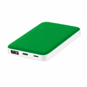 Внешний аккумулятор Fluffy, 5000 Mah, зеленый для нанесения логотипа
