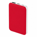 Внешний аккумулятор Fluffy, 5000 Mah, красный для нанесения логотипа