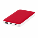 Внешний аккумулятор Fluffy, 5000 Mah, красный для нанесения логотипа