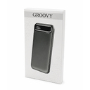 Внешний аккумулятор Groovy 10000 Mah с быстрой зарядкой, черный для нанесения логотипа