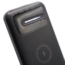 Внешний аккумулятор Odyssey, 10000 mAh с беспроводной зарядкой, черный для нанесения логотипа