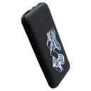 Внешний аккумулятор Kugo, 10000 mAh с подсветкой гравировки, черный для нанесения логотипа