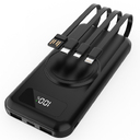 Внешний аккумулятор Authority с беспроводной зарядкой (5W), 10000 mAh, чёрный для нанесения логотипа