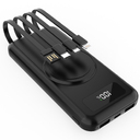 Внешний аккумулятор Authority с беспроводной зарядкой (5W), 10000 mAh, чёрный для нанесения логотипа