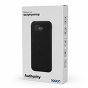 Внешний аккумулятор Authority с беспроводной зарядкой (5W), 10000 mAh, чёрный для нанесения логотипа