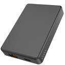 Магнитный внешний аккумулятор Magnetic с беспроводной зарядкой (5W), 5000 Mah, черный для нанесения логотипа