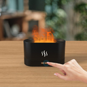 Светодиодный USB увлажнитель-ароматизатор Flame, черный для нанесения логотипа