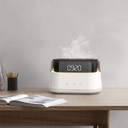 Светодиодный USB увлажнитель-ароматизатор Brava с часами с подсветкой, белый для нанесения логотипа
