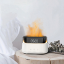 Светодиодный USB увлажнитель-ароматизатор Brava с часами с подсветкой, белый для нанесения логотипа