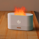 Светодиодный USB увлажнитель-ароматизатор Flame RGB, белый для нанесения логотипа