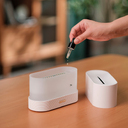 Светодиодный USB увлажнитель-ароматизатор Flame RGB, белый для нанесения логотипа