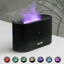 Светодиодный USB увлажнитель-ароматизатор Flame RGB, черный для нанесения логотипа
