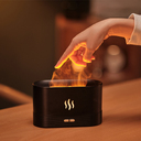 Светодиодный USB увлажнитель-ароматизатор Flame RGB, черный для нанесения логотипа