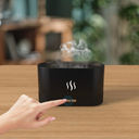Светодиодный USB увлажнитель-ароматизатор Flame RGB, черный для нанесения логотипа