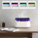 Светодиодный USB увлажнитель-ароматизатор Brava с часами с RGB подсветкой для нанесения логотипа